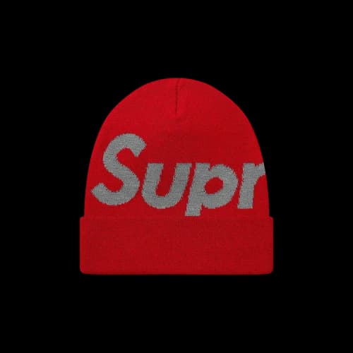 Supreme 3M Reflective Big Logo Beanie 'Red'