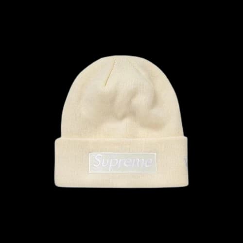 Supreme x New Era Box Logo Beanie 'Natural'