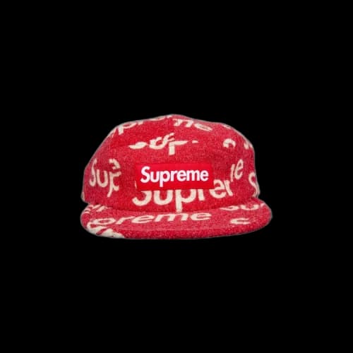 Supreme Harris Tweed Camp Cap 'Red'