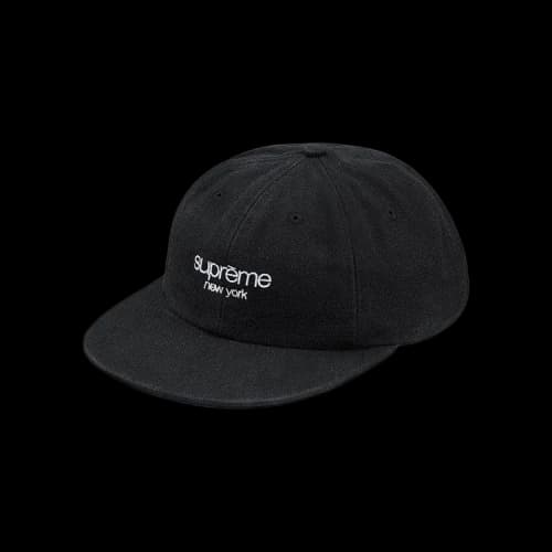 Supreme Napped Canvas Classic Logo 6-Panel 'Black'