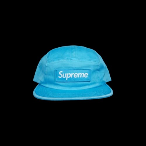 Supreme Washed Chino Twill Camp Cap 'Blue'