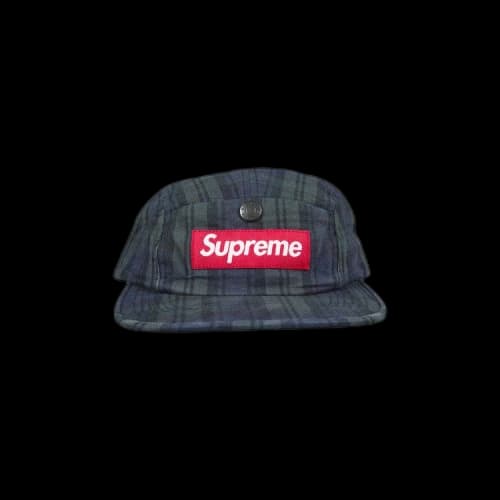 Supreme Snap Button Pocket Camp Cap 'Plaid'