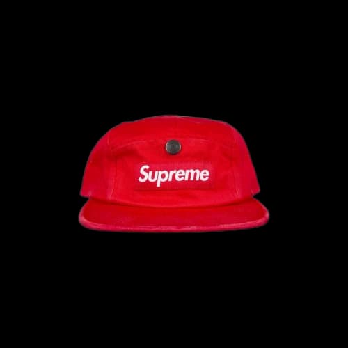 Supreme Snap Button Pocket Camp Cap 'Red'