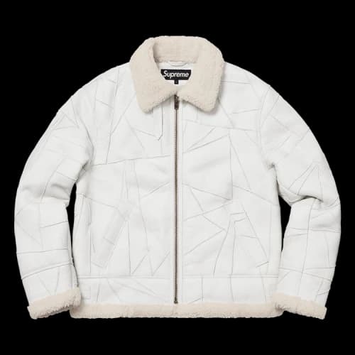 Supreme Patchwork Shearling B-3 Jacket 'White'