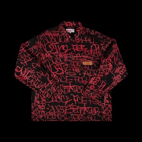 Supreme x Comme des Garçons Shirt Printed Canvas Chore Coat 'Black'