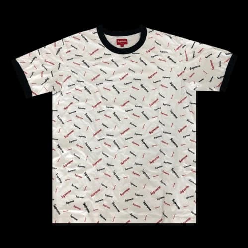 Supreme Scatter Ringer Tee 'White'