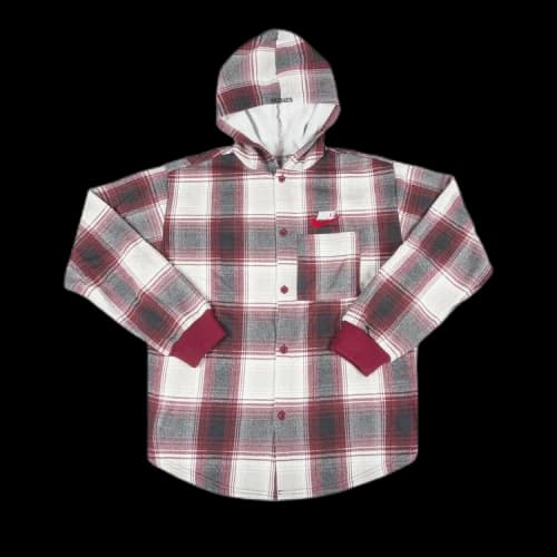 Supreme x Nike Plaid Hooded Sweatshirt 'Burgundy'