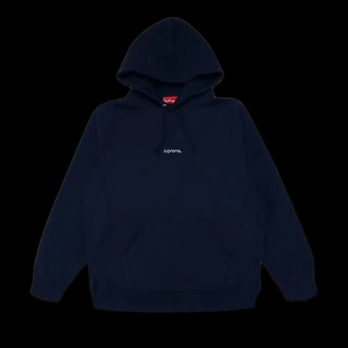 Supreme Trademark Hooded Sweatshirt 'Navy'