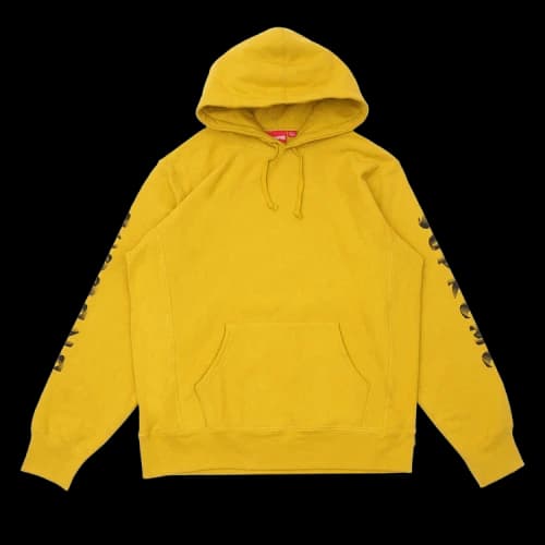 Supreme Gradient Sleeve Hooded Sweatshirt 'Mustard'
