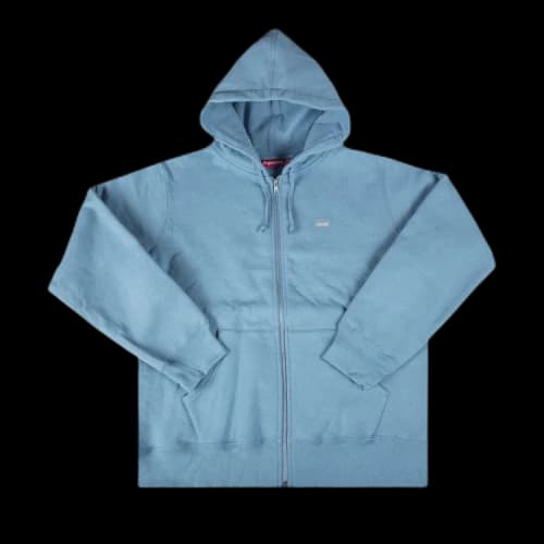 Supreme Reflective Small Box Zip Up Sweatshirt 'Blue'