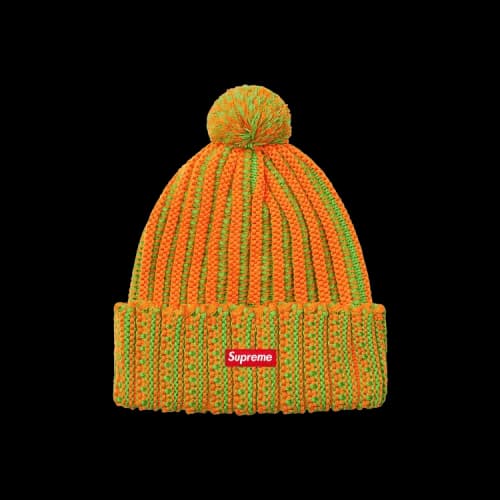 Supreme Contrast Stripe Beanie 'Orange'