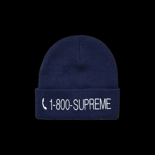 Supreme 1-800 Beanie 'Navy'