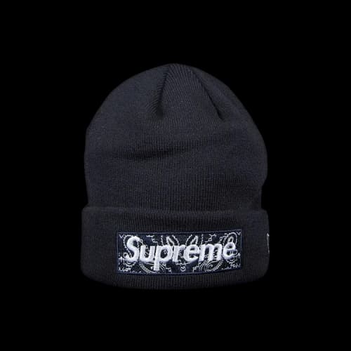 Supreme x New Era Bandana Box Logo Beanie 'Navy'