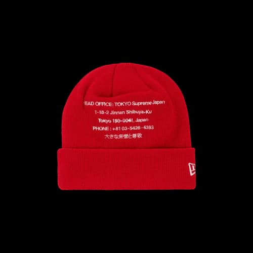 Supreme New Era HQ Beanie 'Red'