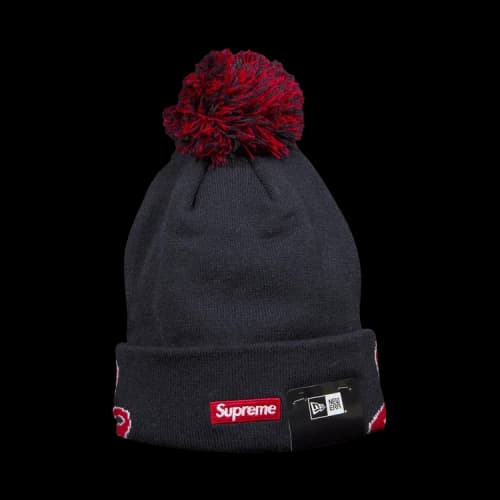 Supreme x New Era Script Cuff Beanie 'Navy'