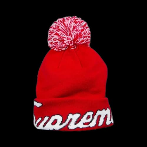 Supreme x New Era Script Cuff Beanie 'Red'