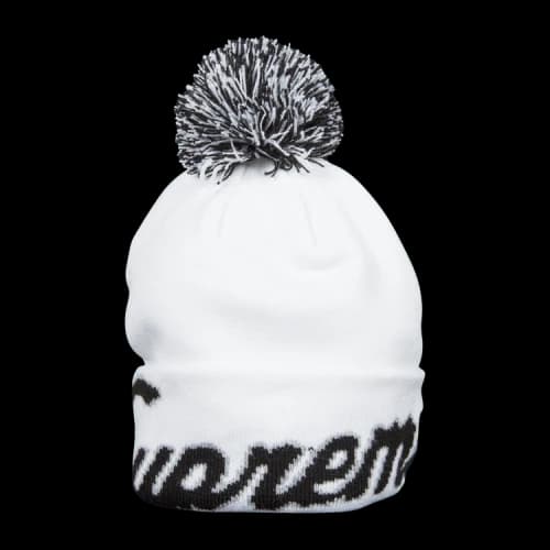 Supreme x New Era Script Cuff Beanie 'White'