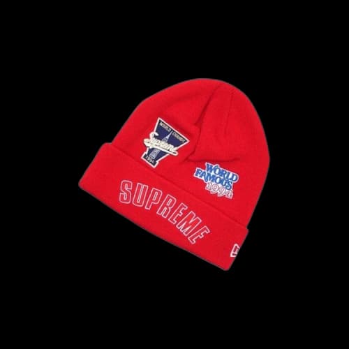 Supreme x New Era x Championship Beanie 'Red'