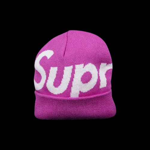 Supreme Big Logo Beanie 'Magenta'