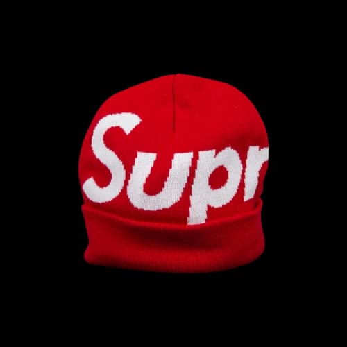 Supreme Big Logo Beanie 'Red'