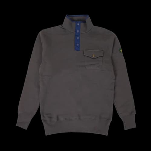 Aimé Leon Dore 20oz Half Button Terry Sweatshirt 'Gray'