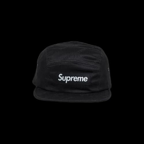 Supreme Jacquard Logos Twill Camp Cap 'Black'