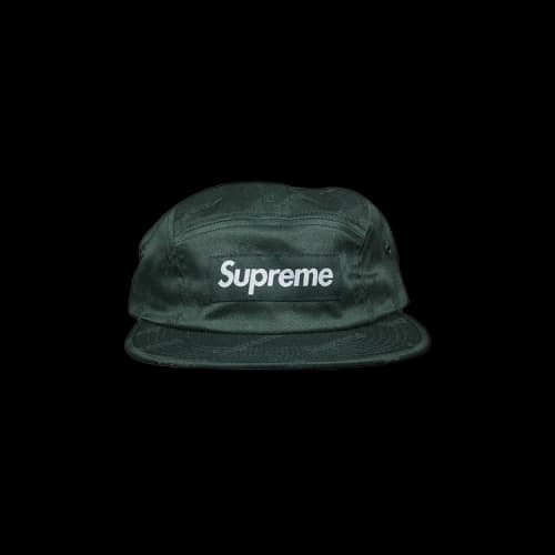 Supreme Jacquard Logos Twill Camp Cap 'Green'