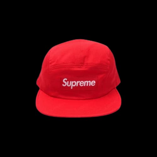Supreme Jacquard Logos Twill Camp Cap 'Red'