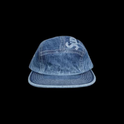 Supreme Top Logo Denim Camp Cap 'Blue'