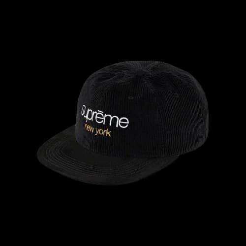 Supreme Corduroy Classic Logo 6-Panel 'Black'