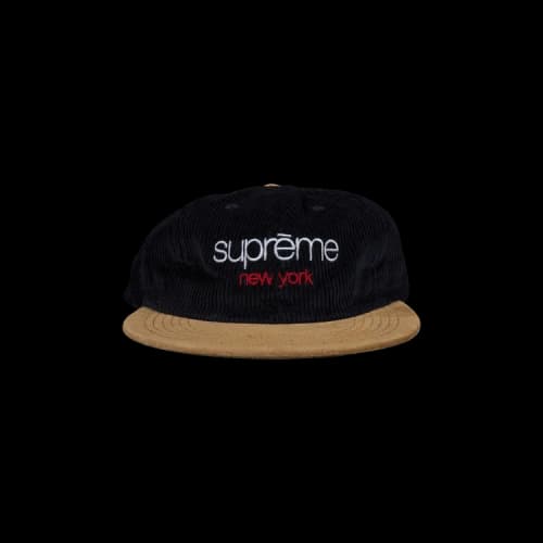 Supreme Classic Logo Corduroy 6 Panel 'Navy'