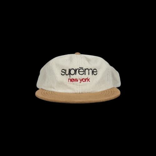 Supreme Classic Logo Corduroy 6 Panel 'White'