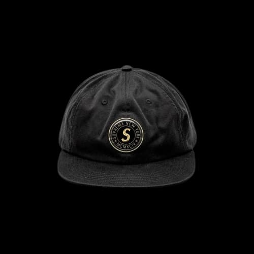 Supreme Chino Twill Gel S Logo 6 Panel 'Black'