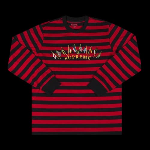 Supreme Flags Long-Sleeve Top 'Red'