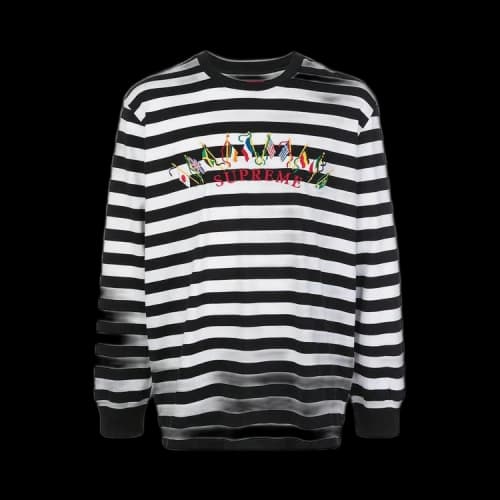 Supreme Flags Long-Sleeve Top 'White'