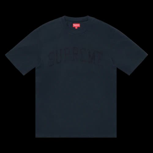 Supreme Chenille Arc Logo Short-Sleeve Top 'Navy'