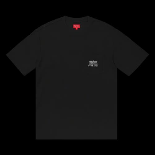 Supreme Waffle Pocket Tee 'Black'
