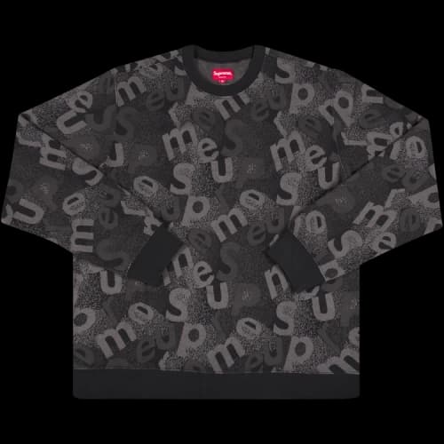 Supreme Scatter Text Crewneck 'Black'