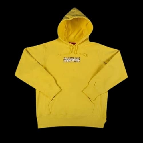 Supreme Bandana Box Logo Hooded Sweatshirt 'Yellow'