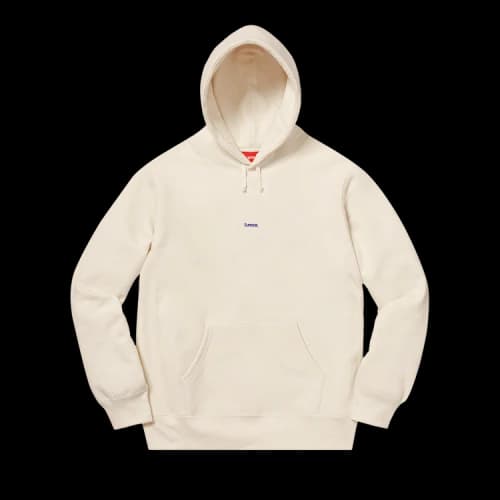 Supreme Micro Logo Hooded Sweatshirt 'Natural'
