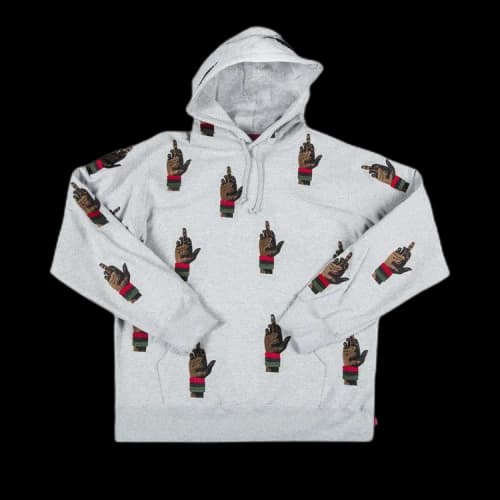 Supreme Dead Prez RBG Embroidered Hooded Sweatshirt 'Grey'