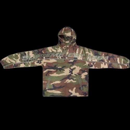 Supreme Polartec Half Zip Hooded Sweatshirt 'Camo'