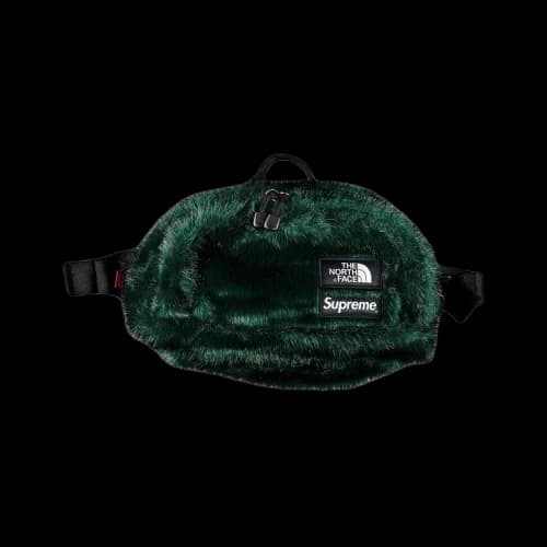 Supreme x The North Face Faux Fur Waist Bag 'Green'