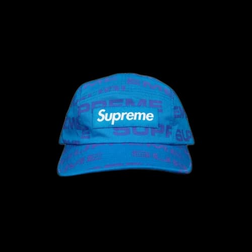 Supreme Reactive Print Camp Cap 'Blue'