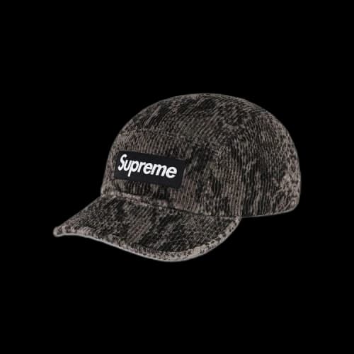 Supreme Snakeskin Corduroy Camp Cap 'Black'