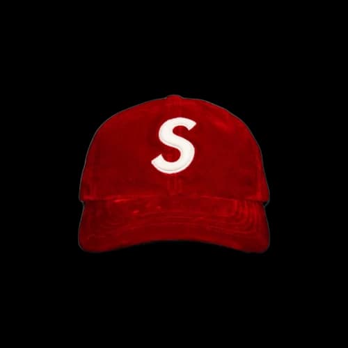Supreme Velvet S Logo 6-Panel 'Red'