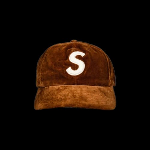 Supreme Velvet S Logo 6-Panel 'Tan'