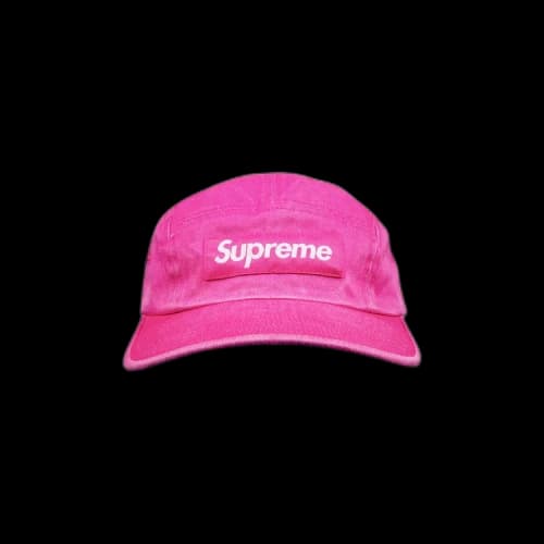 Supreme Washed Chino Twill Camp Cap 'Pink'