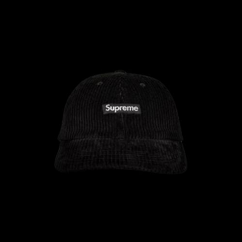 Supreme Ripple Corduroy Small Box 6-Panel 'Black'