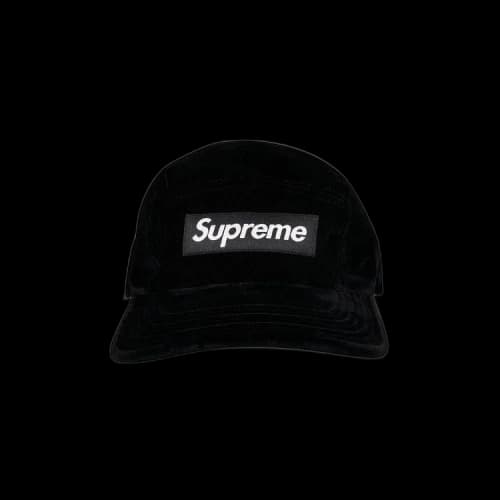 Supreme Velvet Camp Cap 'Black'